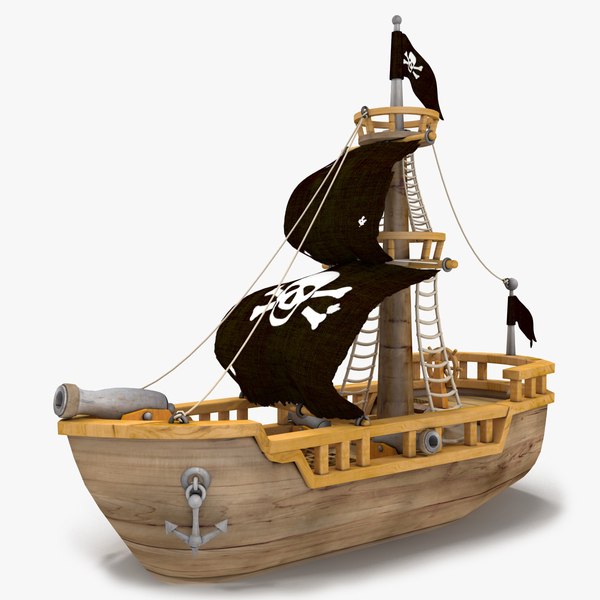 cartoon pirate ship 3d max