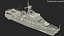 3D Russian Ship 22460 Okhotnik with Helicopter Rigged for Maya model
