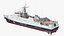 3D Russian Ship 22460 Okhotnik with Helicopter Rigged for Maya model