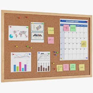 Cork Board 3D Model