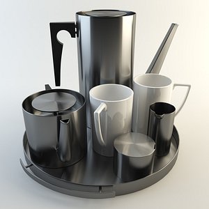 Arne Jacobson Tea & Coffee Kitchen Stainless Steel Props