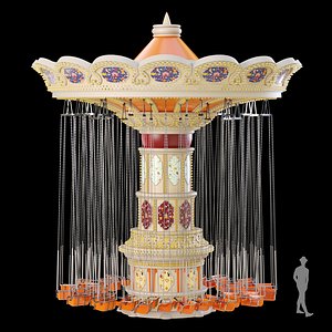 3D carousel attraction model