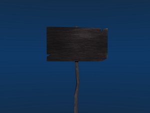 worn wooden sign 3ds free