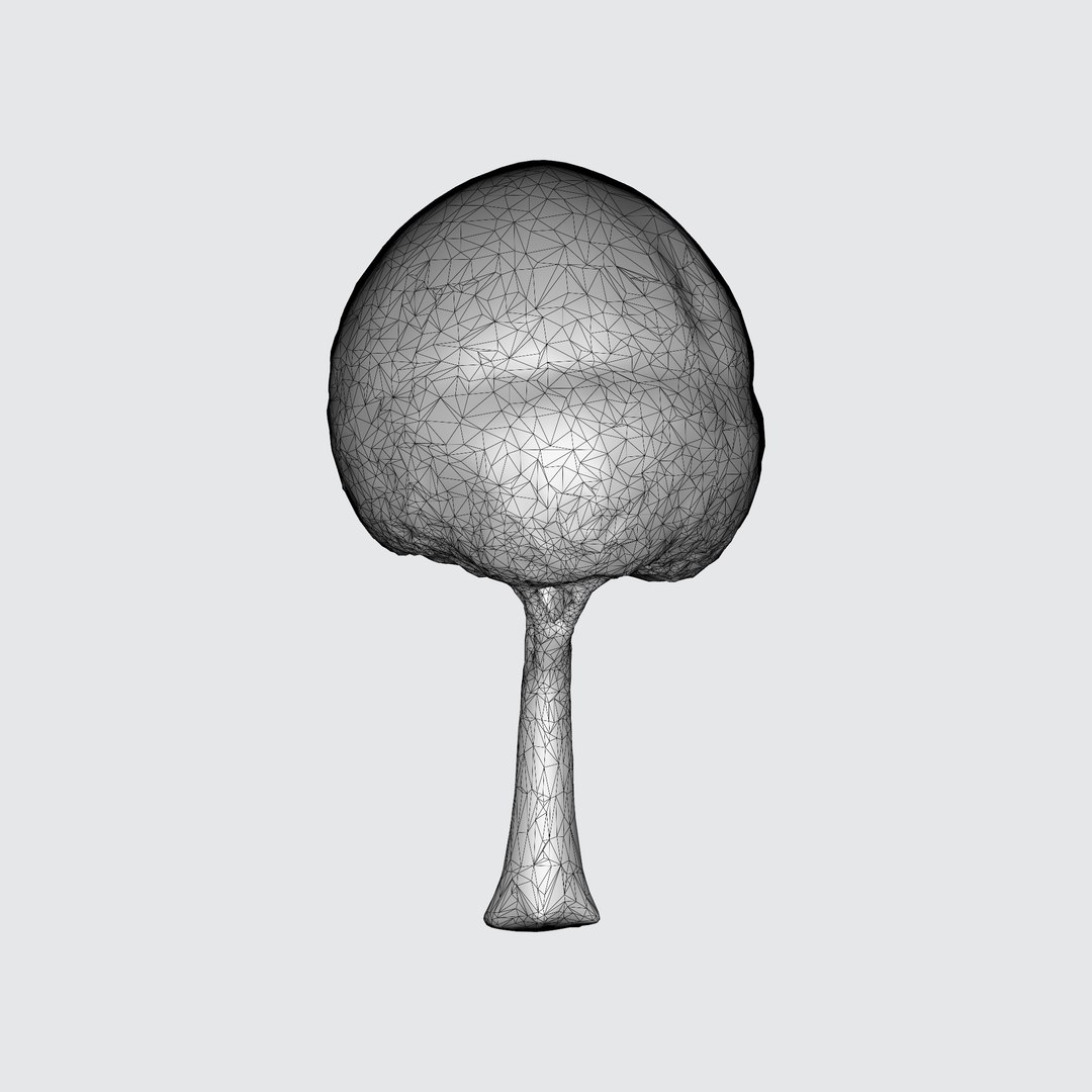 A Green Rounded Tree Model - TurboSquid 2259686