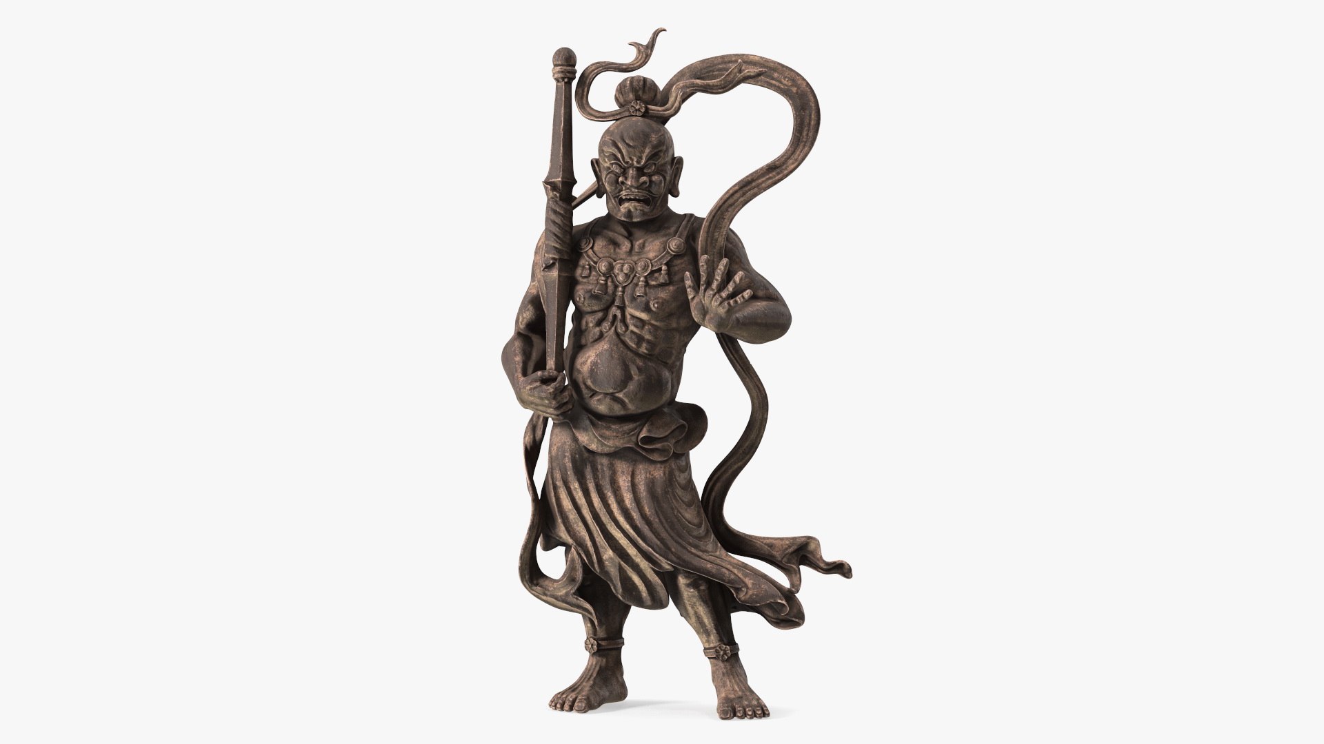 Japanese Nio Statue for Print 3D model preview