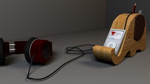 3D wooden pen holder