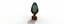 Modern ceramic blue eco light bulb lamp energy efficency symbol