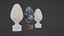 Modern ceramic blue eco light bulb lamp energy efficency symbol