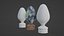 Modern ceramic blue eco light bulb lamp energy efficency symbol
