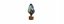 Modern ceramic blue eco light bulb lamp energy efficency symbol