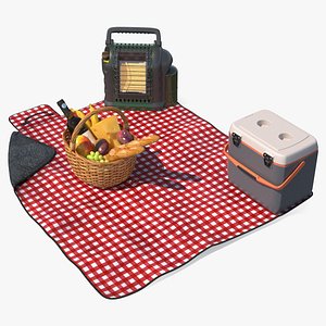 Picnic Set with Portable Gas Heater Green