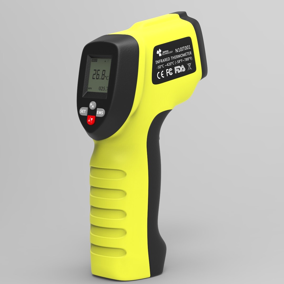 Temperature gun infrared thermometer 3D TurboSquid 1248299
