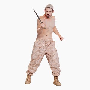 3D Male Scan - Victor Knife Pose 225 model