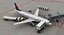 Animowane linie lotnicze Airbus A320 Delta Airline