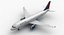 Animowane linie lotnicze Airbus A320 Delta Airline