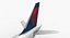 Animowane linie lotnicze Airbus A320 Delta Airline