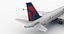 Animowane linie lotnicze Airbus A320 Delta Airline
