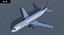 Animowane linie lotnicze Airbus A320 Delta Airline