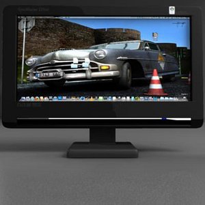 monitor computer tft 3d model