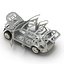 SUV Frame with Chassis Rigged for Maya