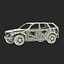 SUV Frame with Chassis Rigged for Maya