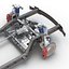 SUV Frame with Chassis Rigged for Maya