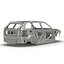 SUV Frame with Chassis Rigged for Maya