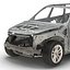 SUV Frame with Chassis Rigged for Maya