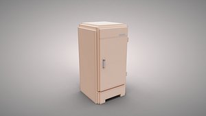 3D model Retro Refrigerator