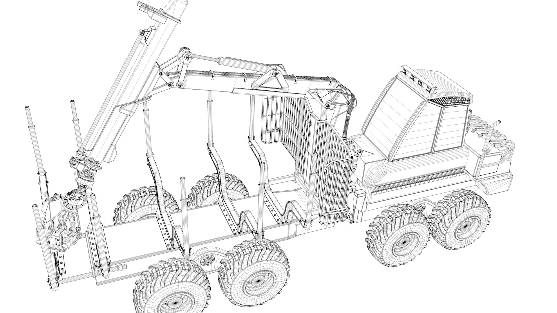 Forwarder Forestry Vehicle 3D - TurboSquid 2103433