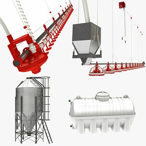 3D Chicken Feed and Water System Collection