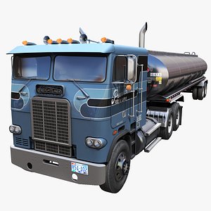 Freightliner cabover fuel trailer