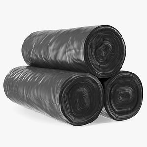 3D Plastic Garbage Bag Rolls model