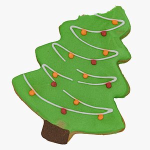 christmas tree gingerbread cookie 3D