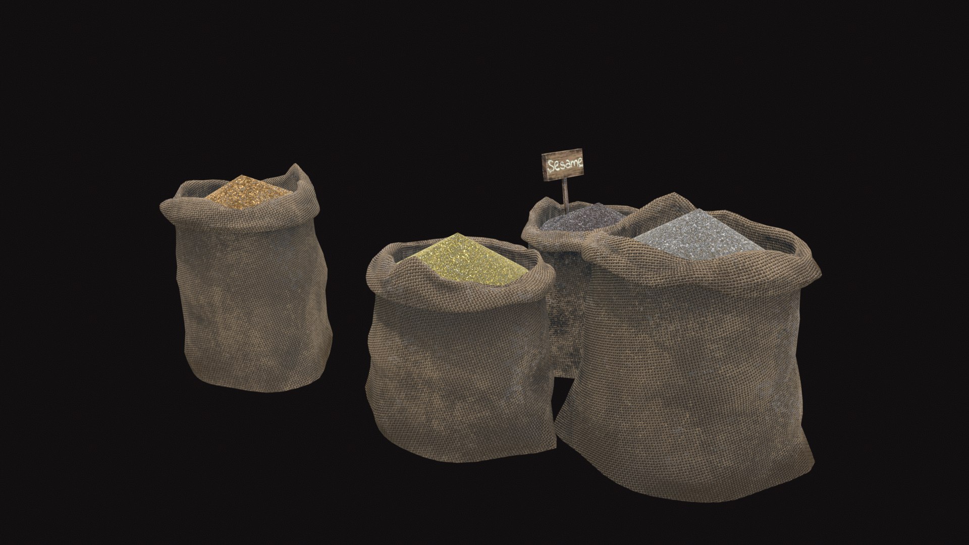 Medieval Market V5 Sack 3D Model - TurboSquid 2318195