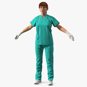 3D model Female Nurse Character