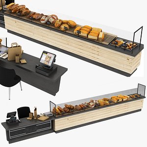bakery display stand payment 3D