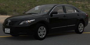 Toyota Camry 2007-2009 with engine VVT-I Low-poly model
