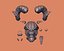 Demon head bead (3D print ready)