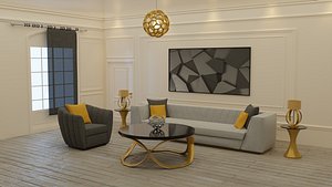 3D Living Room Interior