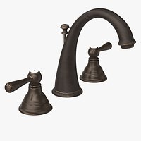 Kingsley Oil Rubbed Bronze Two-Handle High Arc Bathroom Faucet