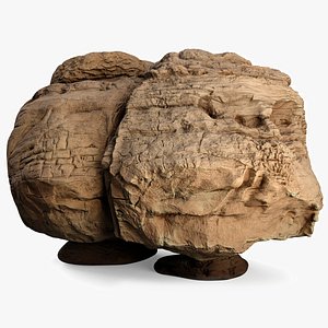 Al Naslaa Split Rock Formation 3D model