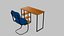 Elegante scrivania da studio con sedia comoda