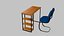 Elegante scrivania da studio con sedia comoda