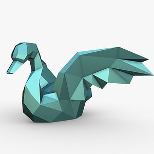 swan low poly 3D