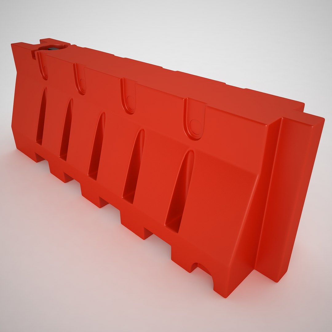 plastic jersey barricade 3d 3ds