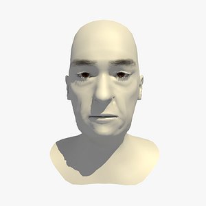 Rigged 70 Year Old European Male Base Head Mesh