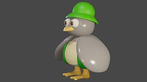 3D Cute crow model