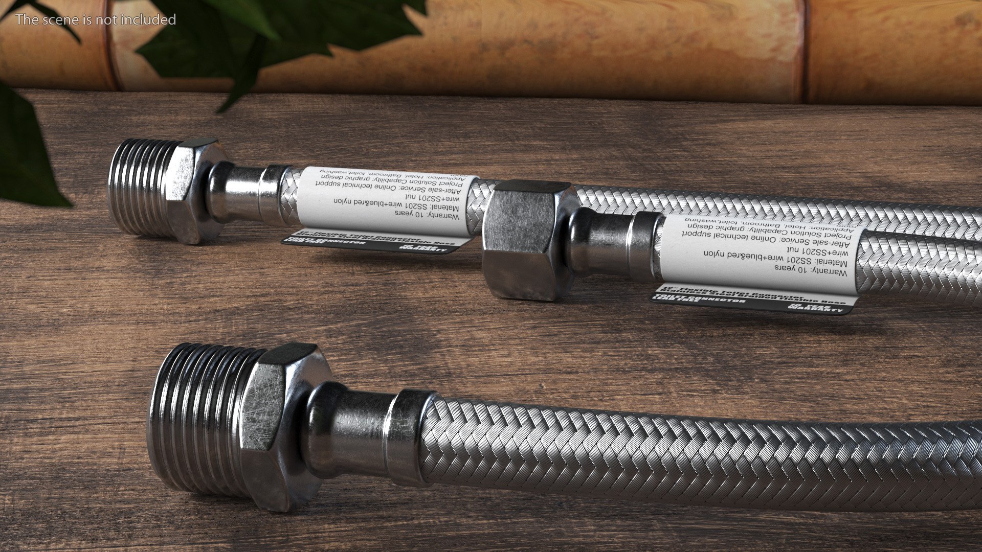Toilet Hose Set 30cm Monochrome 3D Model - TurboSquid 2033876