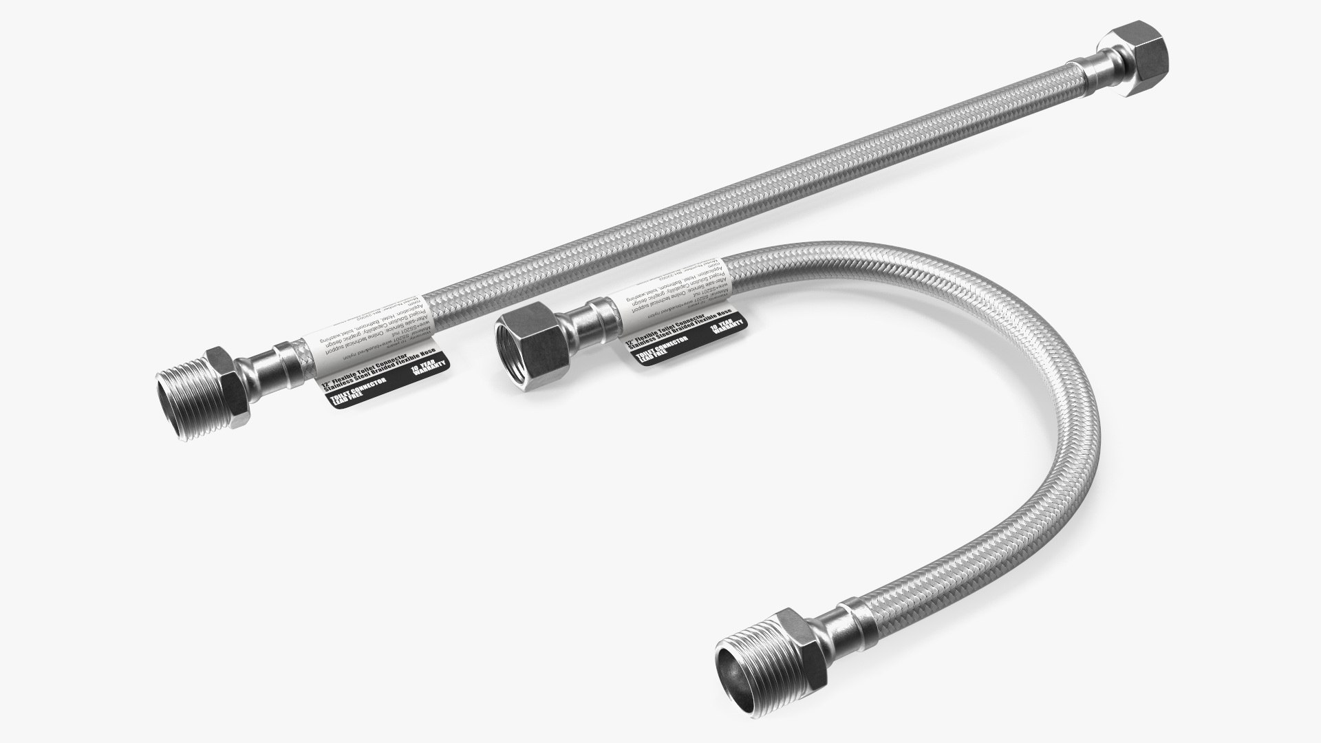 Toilet Hose Set 30cm Monochrome 3D model TurboSquid 2033876